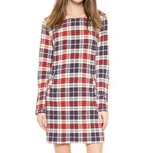 Lbt-Lbt dress SZ. Medium Checked Red, Navy And White NWOT